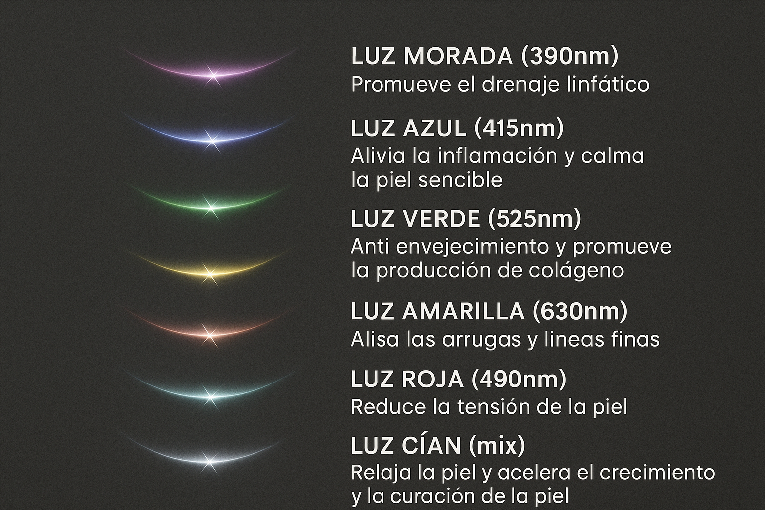 Masajeador facial led
