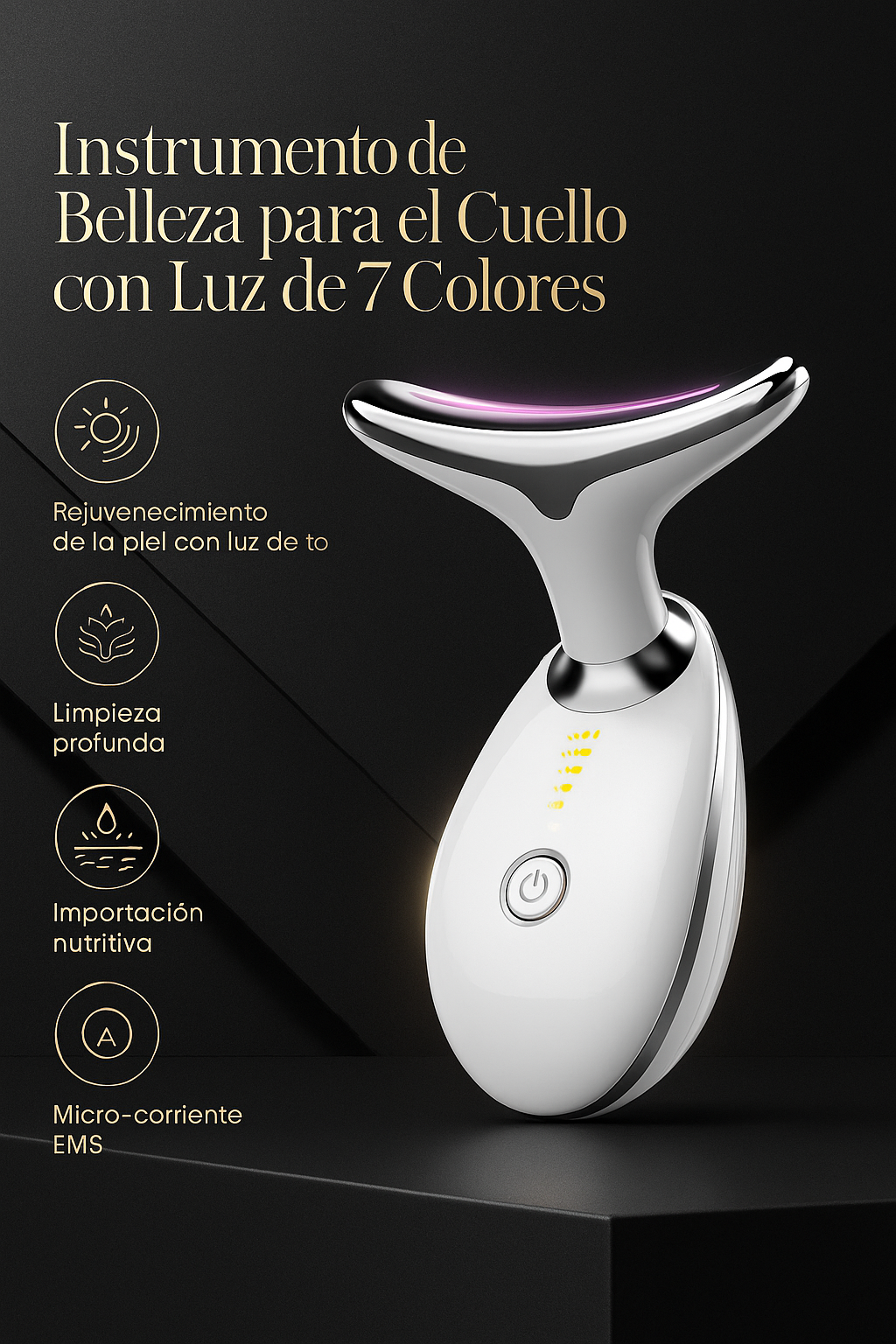Masajeador facial led