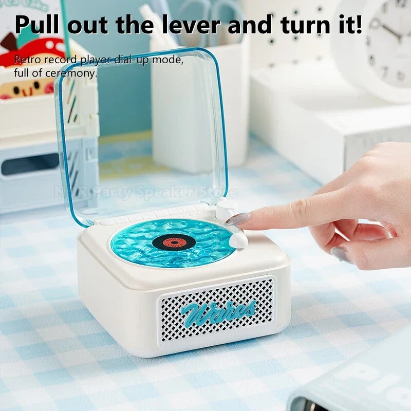Altavoz Bluetooth retro KW05 Tinghai, mini subwoofer de luz ambiental estéreo inalámbrico