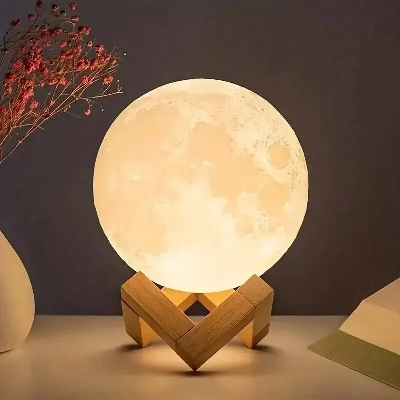 luz de luna, moonflight. Lámpara, librero.