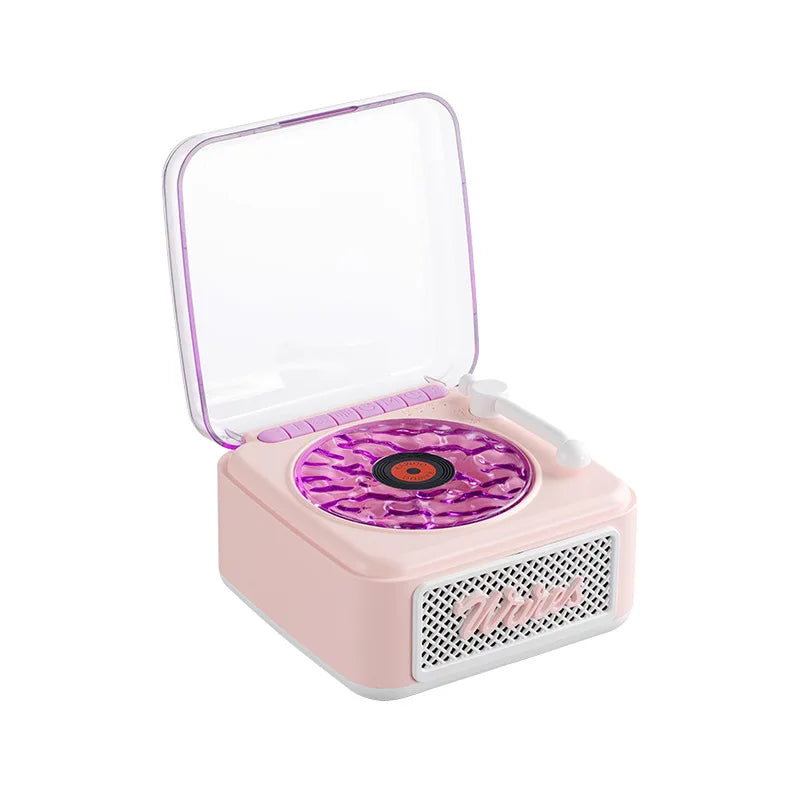Altavoz Bluetooth retro KW05 Tinghai, mini subwoofer de luz ambiental estéreo inalámbrico