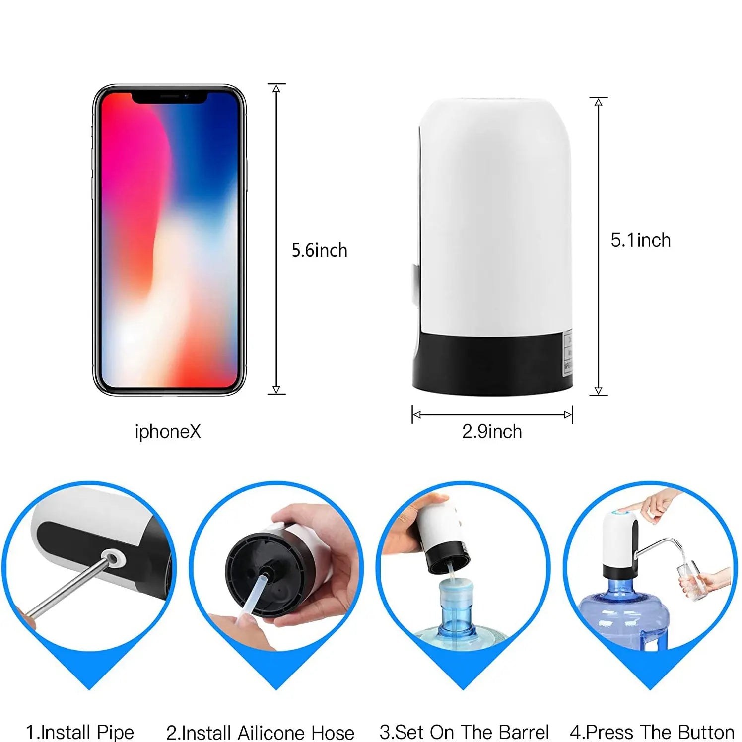 Dispensador de agua recagrable USB