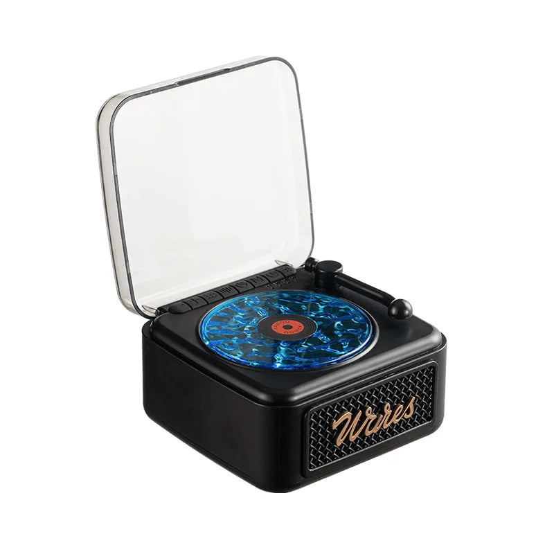 Altavoz Bluetooth retro KW05 Tinghai, mini subwoofer de luz ambiental estéreo inalámbrico