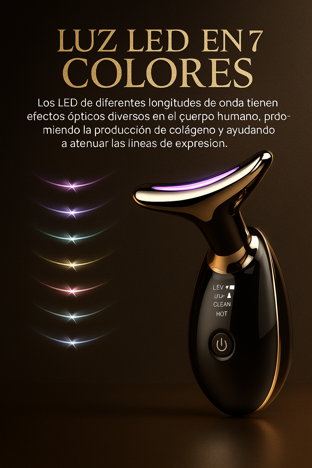 Masajeador facial led